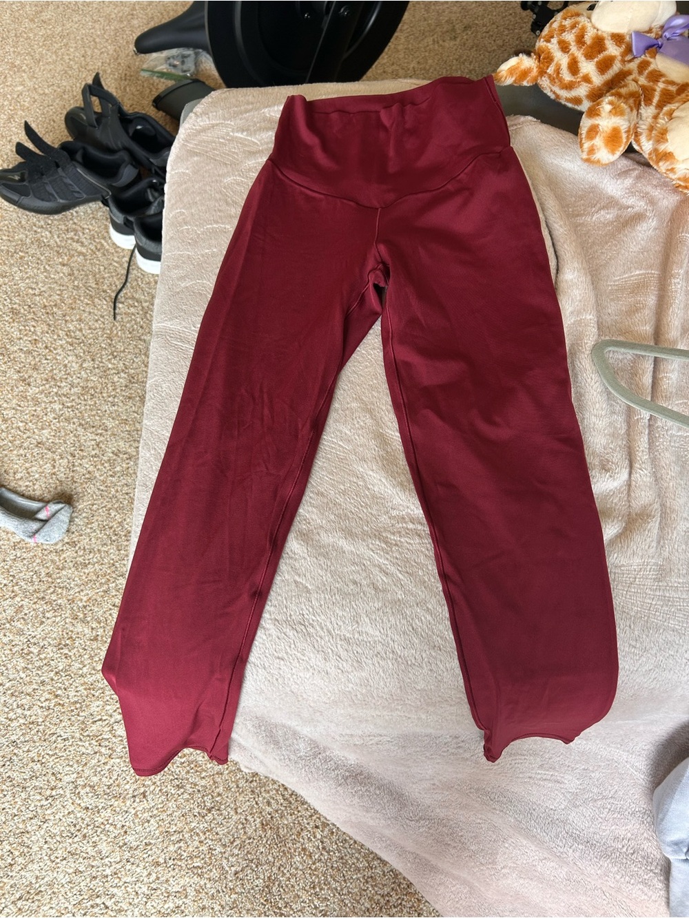aerie Maroon High-Waist Leggings